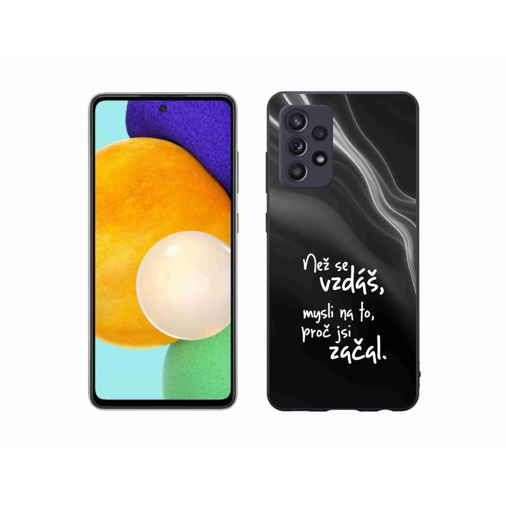 Gelový kryt mmCase na Samsung Galaxy A52/A52 5G - citát 2 černé pozadí
