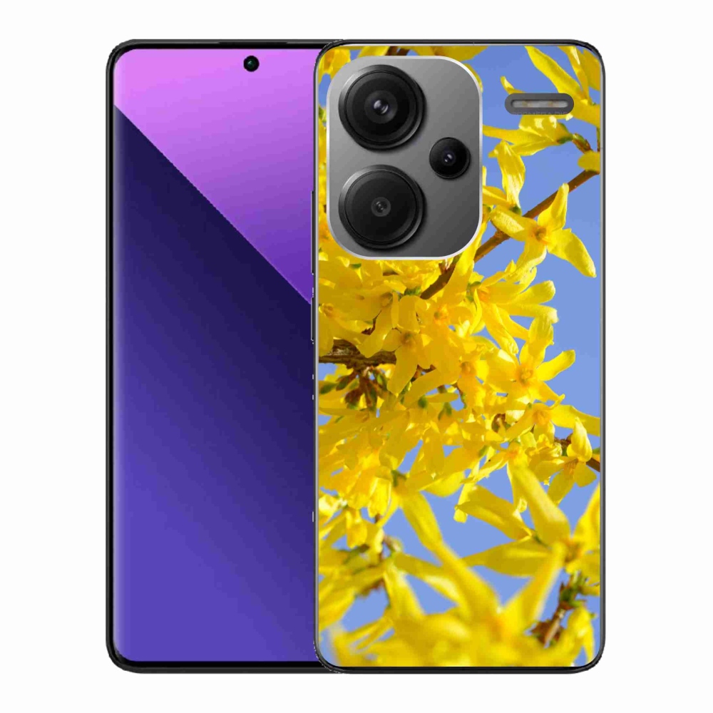 Gelový kryt mmCase na Xiaomi Redmi Note 13 Pro+ 5G - žluté květy