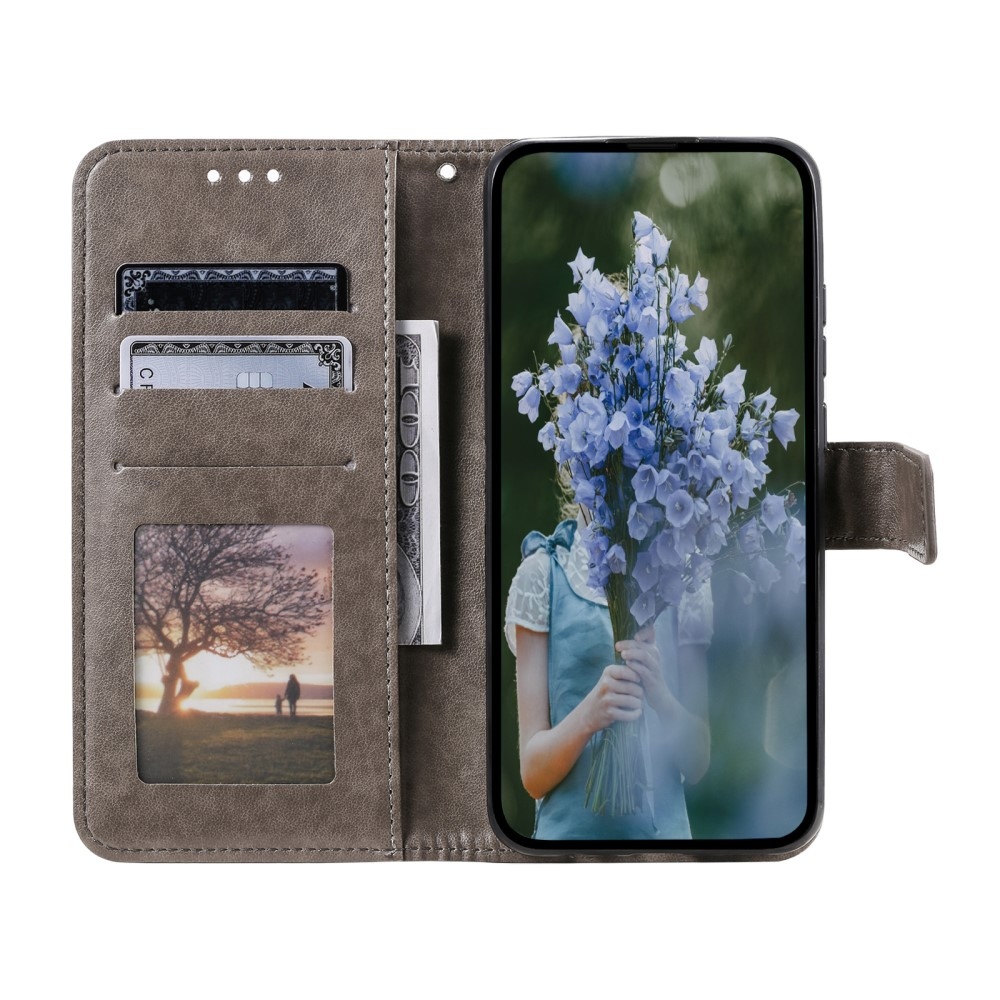 Mandala knížkové pouzdro na Samsung Galaxy S25 Ultra - šedé