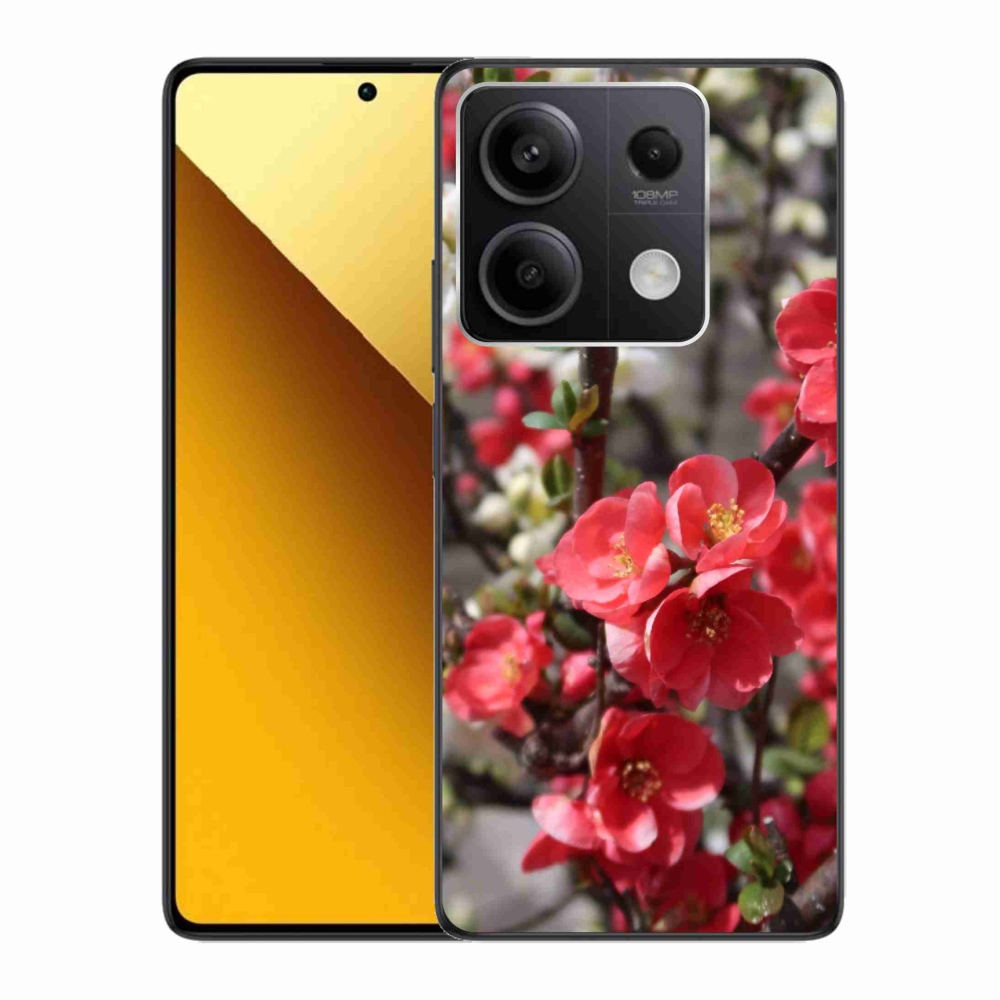 Gelový kryt mmCase na Xiaomi Redmi Note 13 5G - červené květy