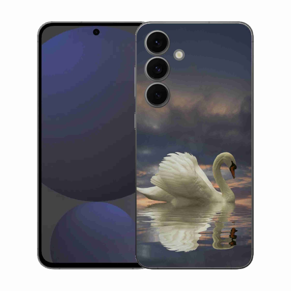 Gelový kryt mmCase na Samsung Galaxy S25 FE - labuť