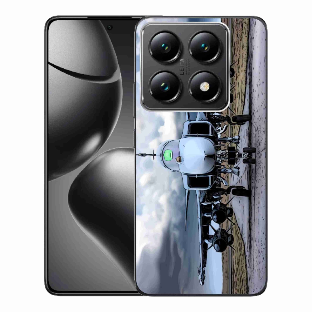 Gelový kryt mmCase na Xiaomi 14T Pro - vojenské letadlo