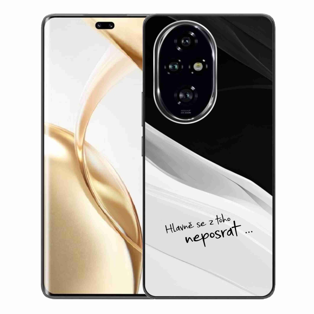 Gelový kryt mmCase na Honor 200 Pro 5G - vtipný text 13 bíločerné pozadí