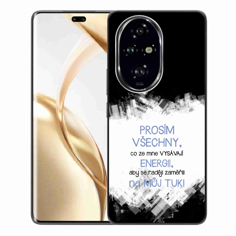 Gelový kryt mmCase na Honor 200 Pro 5G - vtipný text 1 modrý