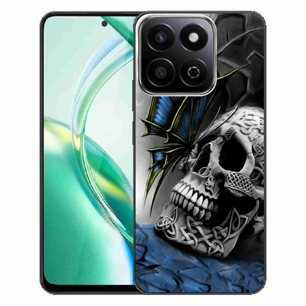 Gelový kryt mmCase na Honor 200 Smart 5G - motýl a lebka