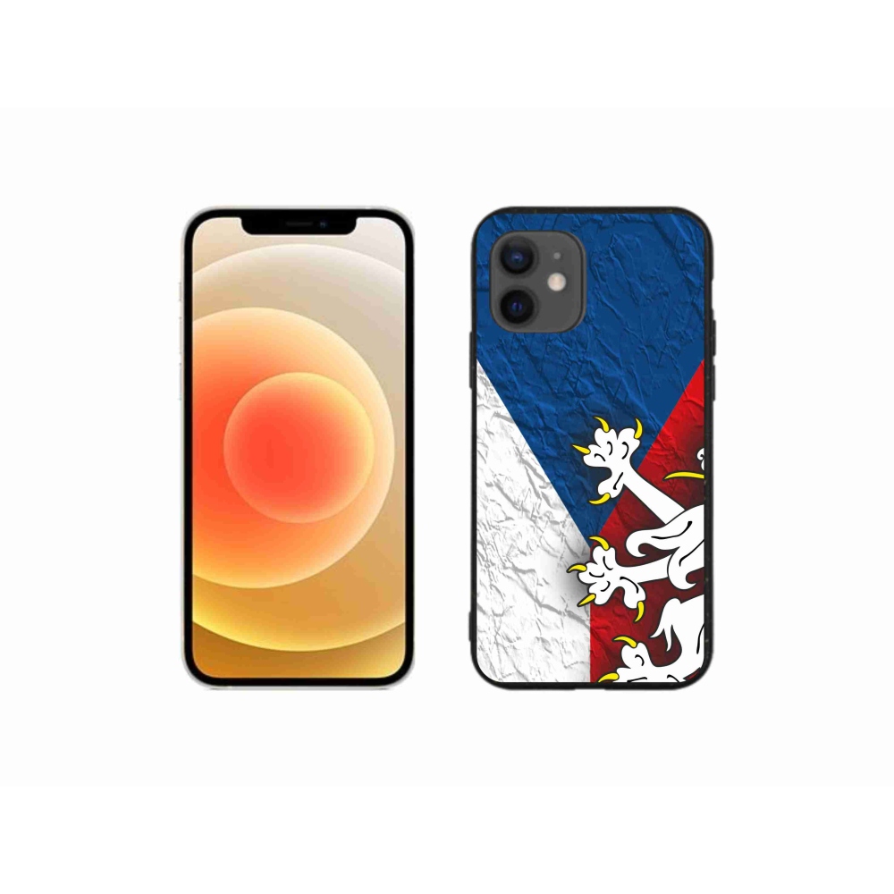 Gelový kryt mmCase na iPhone 12 mini - česká vlajka 1