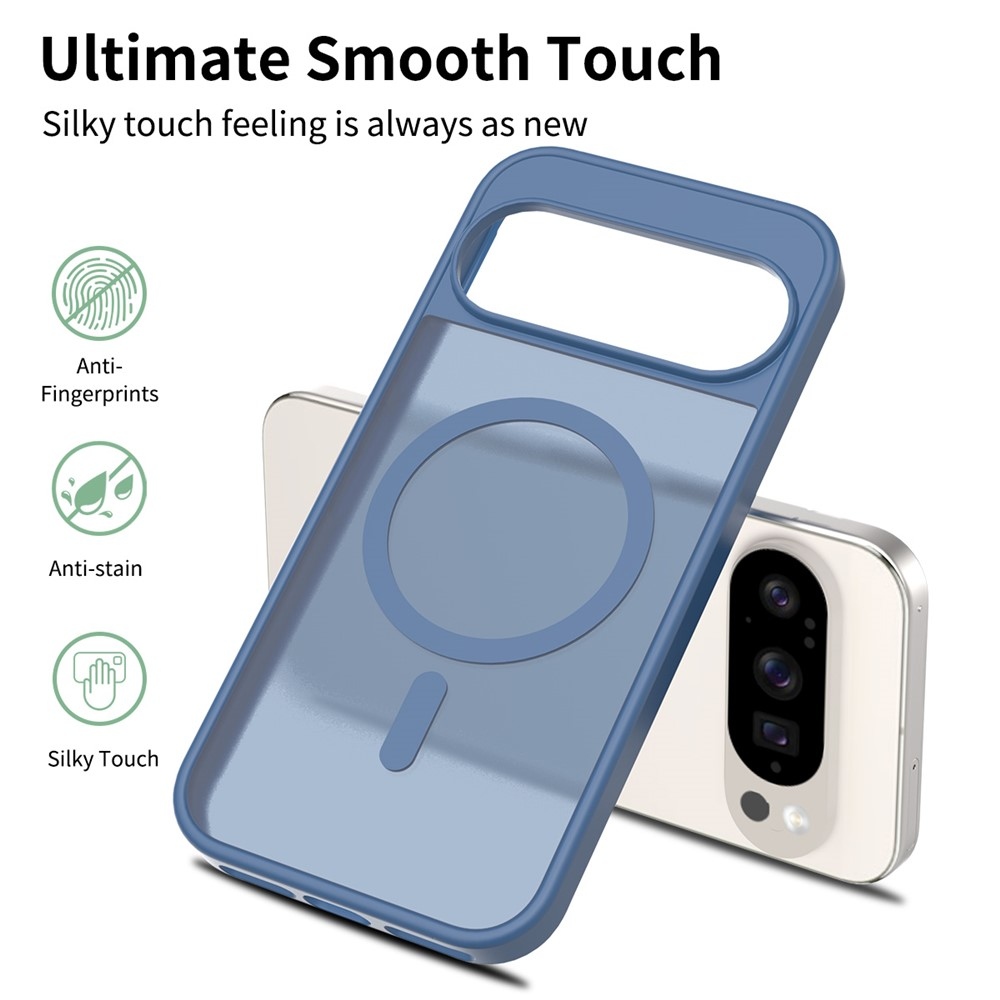 Skin gelový obal s pevnými zády a podporou MagSafe na Google Pixel 10 Pro/Pixel 10 - modrý