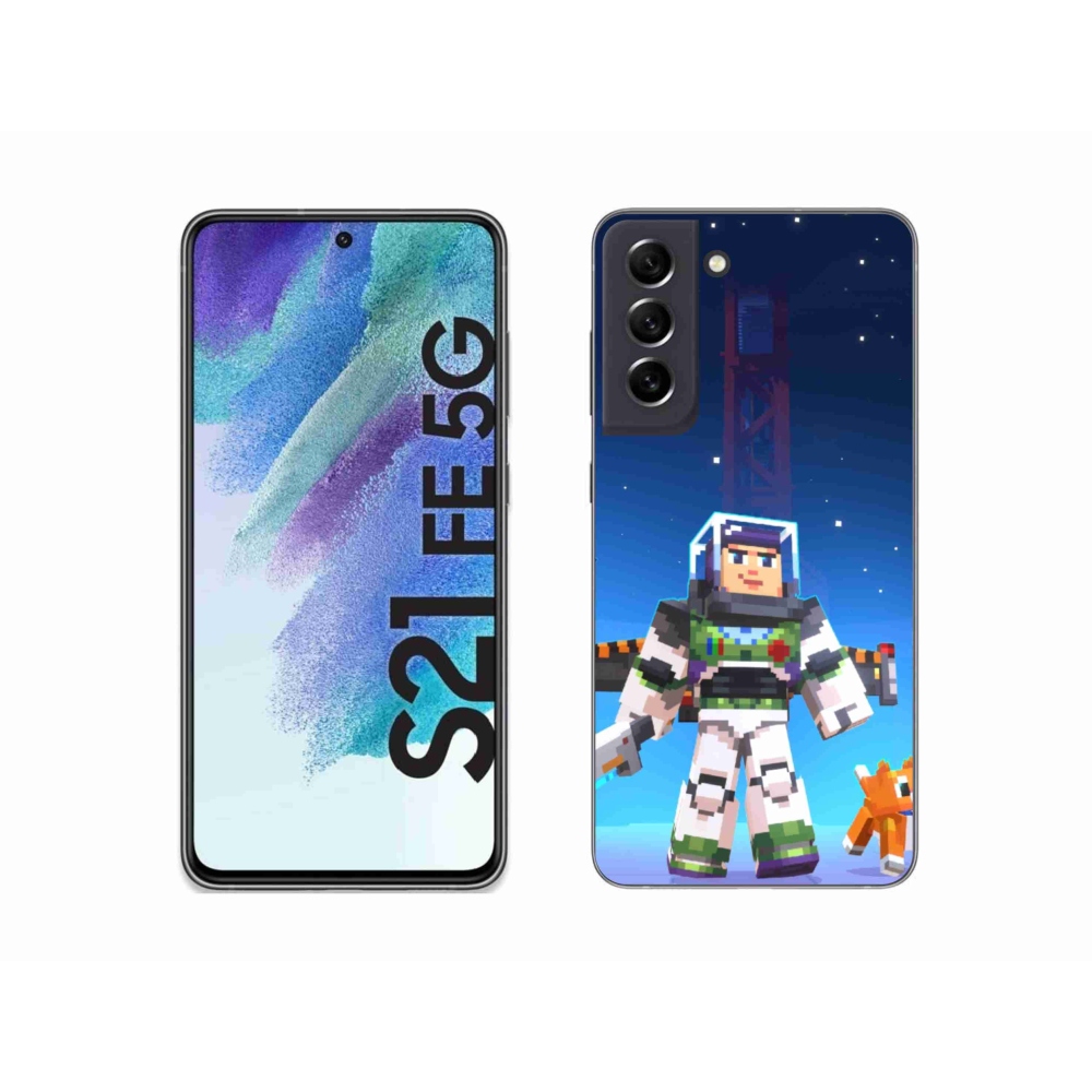 Gelový kryt mmCase na Samsung Galaxy S21 FE 5G - minecraft 2