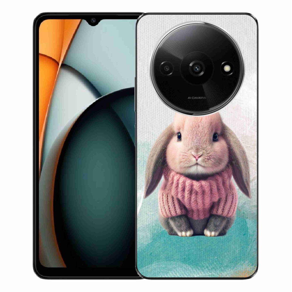 Gelový kryt mmCase na Xiaomi Redmi A3 - králíček ve svetru