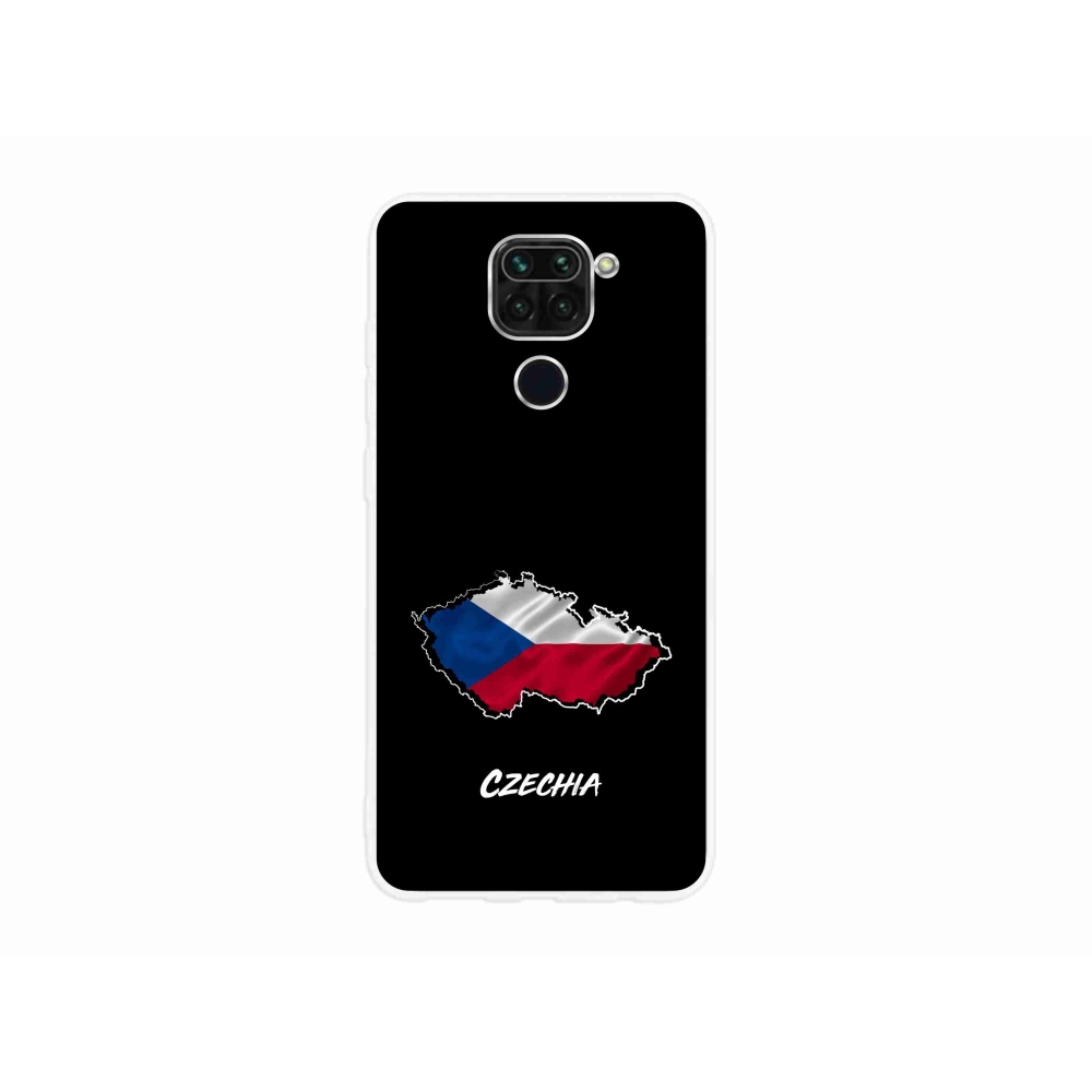 Gelový kryt mmCase na Xiaomi Redmi Note 9 - Czechia černé pozadí