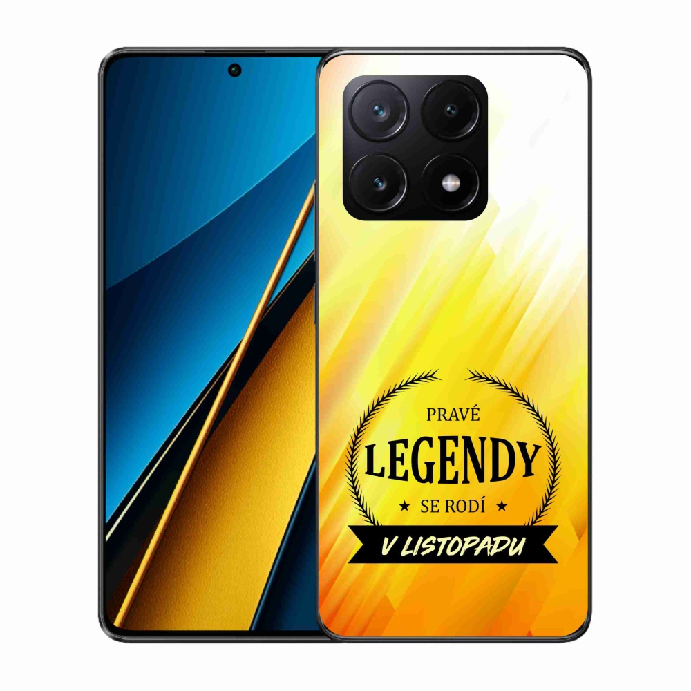 Gelový kryt mmCase na Xiaomi Poco X6 Pro 5G - legendy v listopadu žluté pozadí