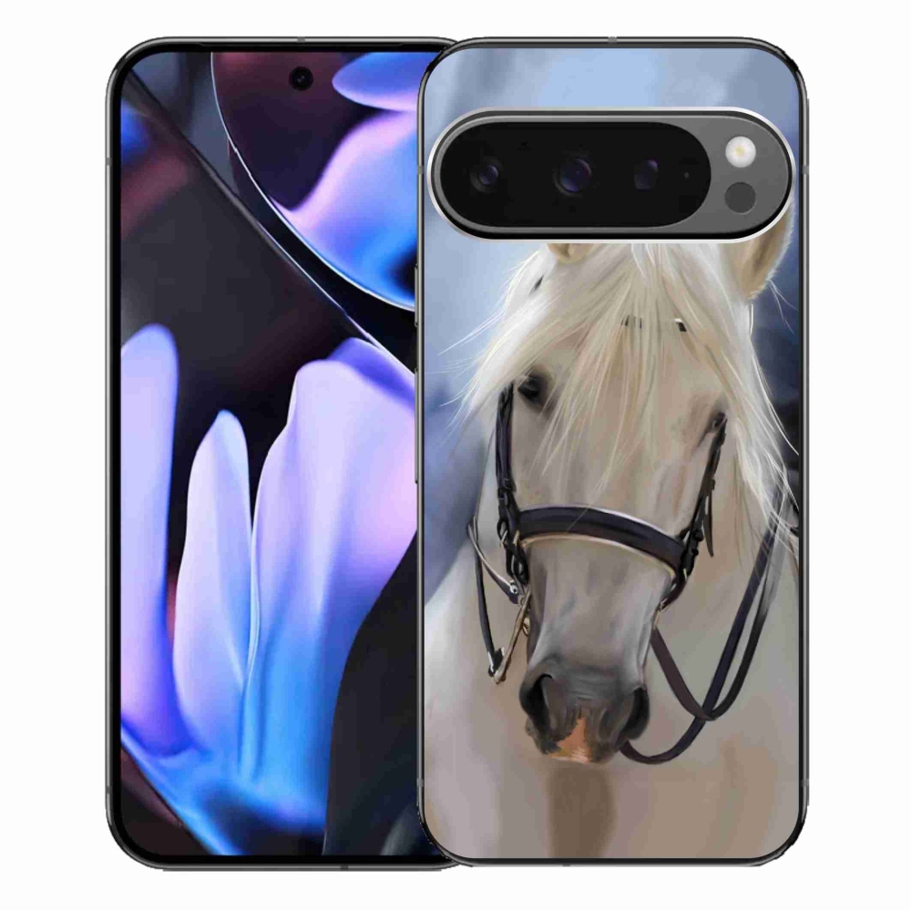 Gelový kryt mmCase na Google Pixel 9 Pro XL - bílý kůň