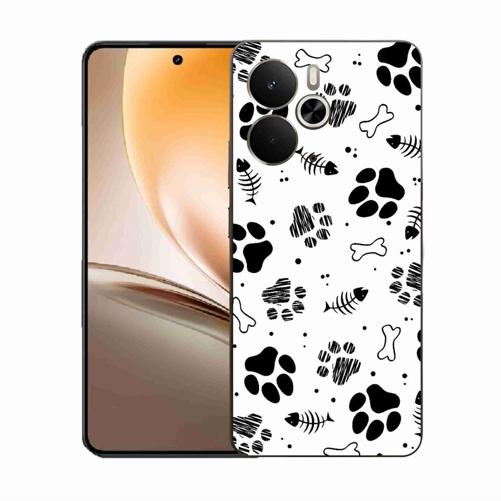 Gelový kryt mmCase na Realme 14 5G - psí tlapky 1