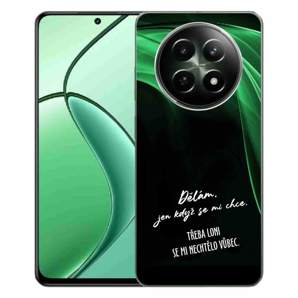 Gelový kryt mmCase na Realme 12 5G/12x 5G - vtipný text 12 černé pozadí