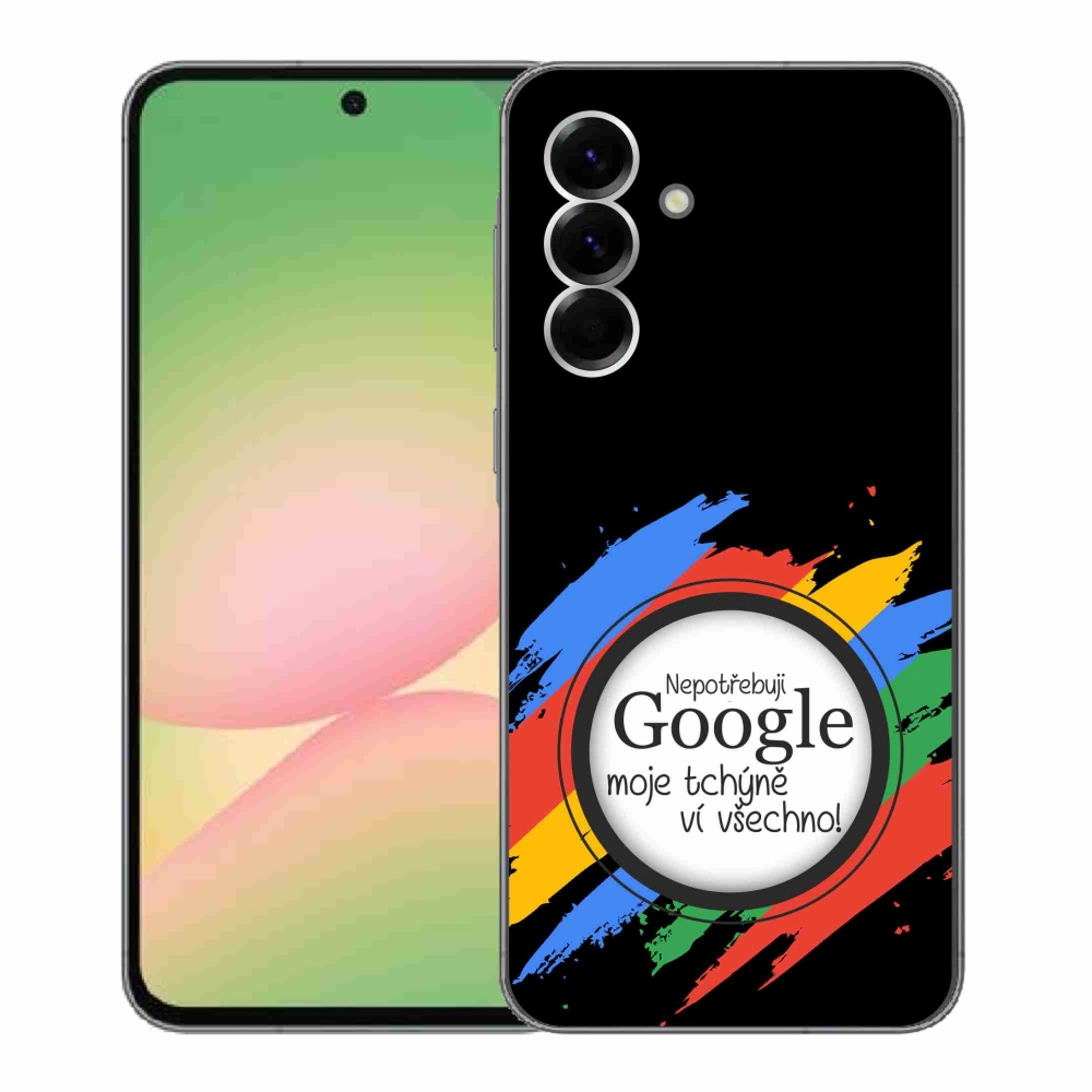 Gelový kryt mmCase na Samsung Galaxy A56 5G - tchýně ví všechno černé pozadí