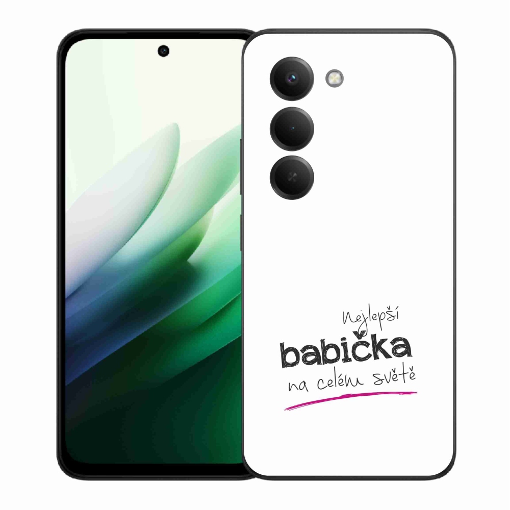 Gelový kryt mmCase na Xiaomi Redmi 15 5G (169mm) - nejlepší babička 4 bílé pozadí