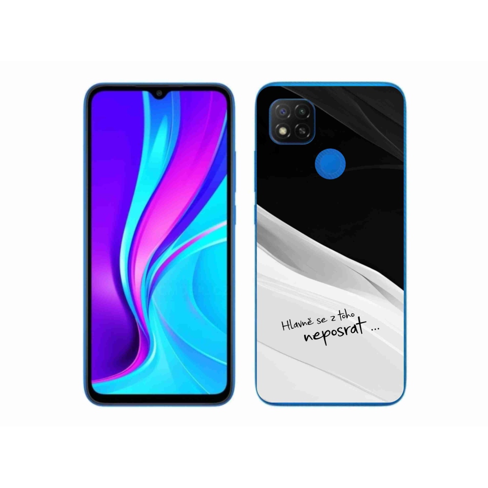 Gelový kryt mmCase na Xiaomi Redmi 9C - vtipný text 13 bíločerné pozadí