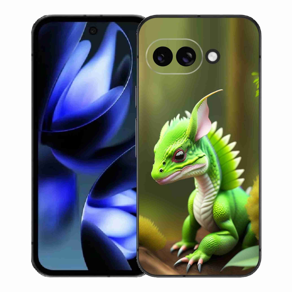 Gelový kryt mmCase na Google Pixel 9a - zelený dráček