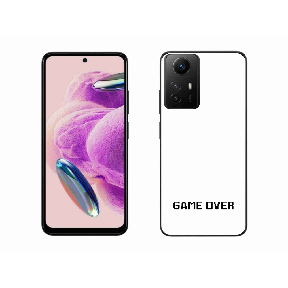 Gelový kryt mmCase na Xiaomi Redmi Note 12S - game over bílé pozadí