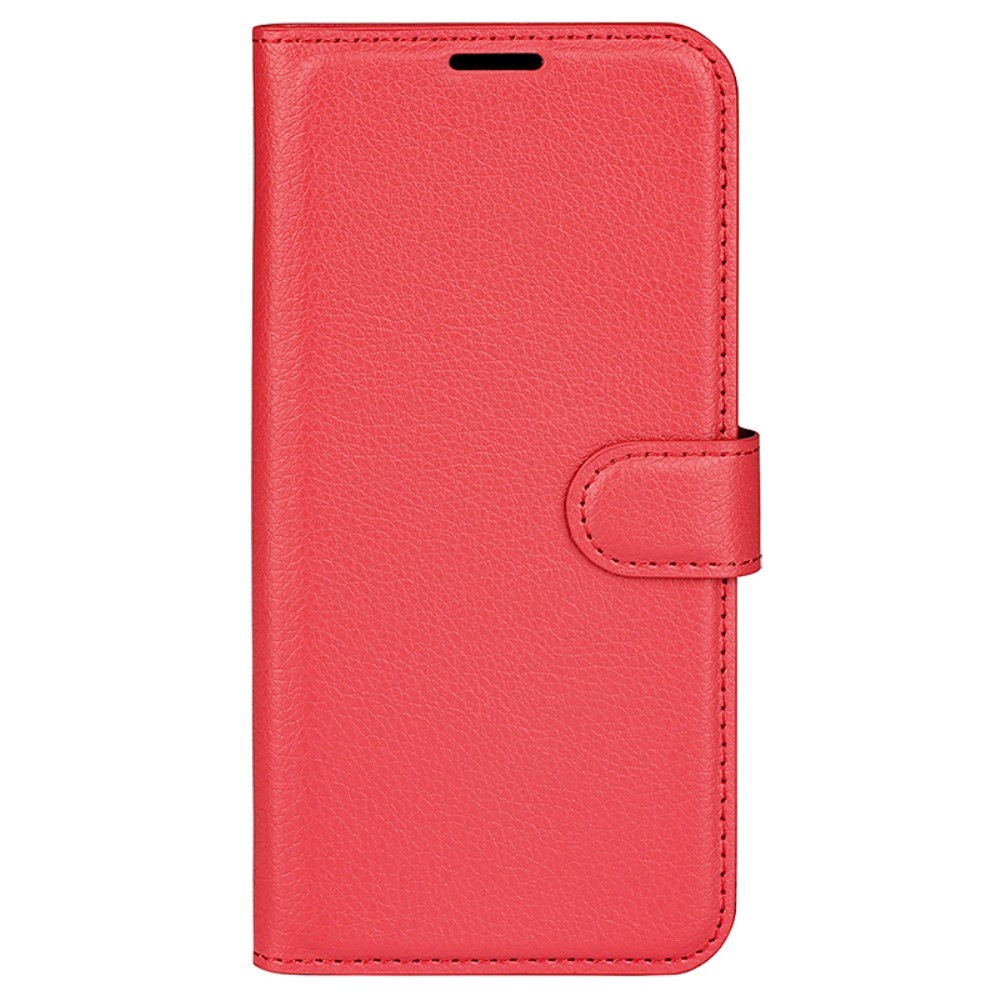 Litchi knížkové pouzdro na Xiaomi 14 Pro - červené