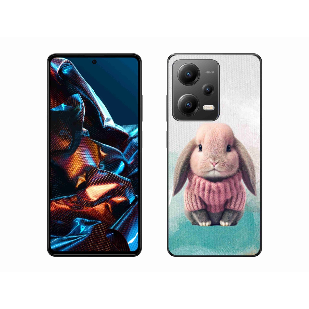 Gelový kryt mmCase na Xiaomi Redmi Note 12 Pro 5G - králíček ve svetru