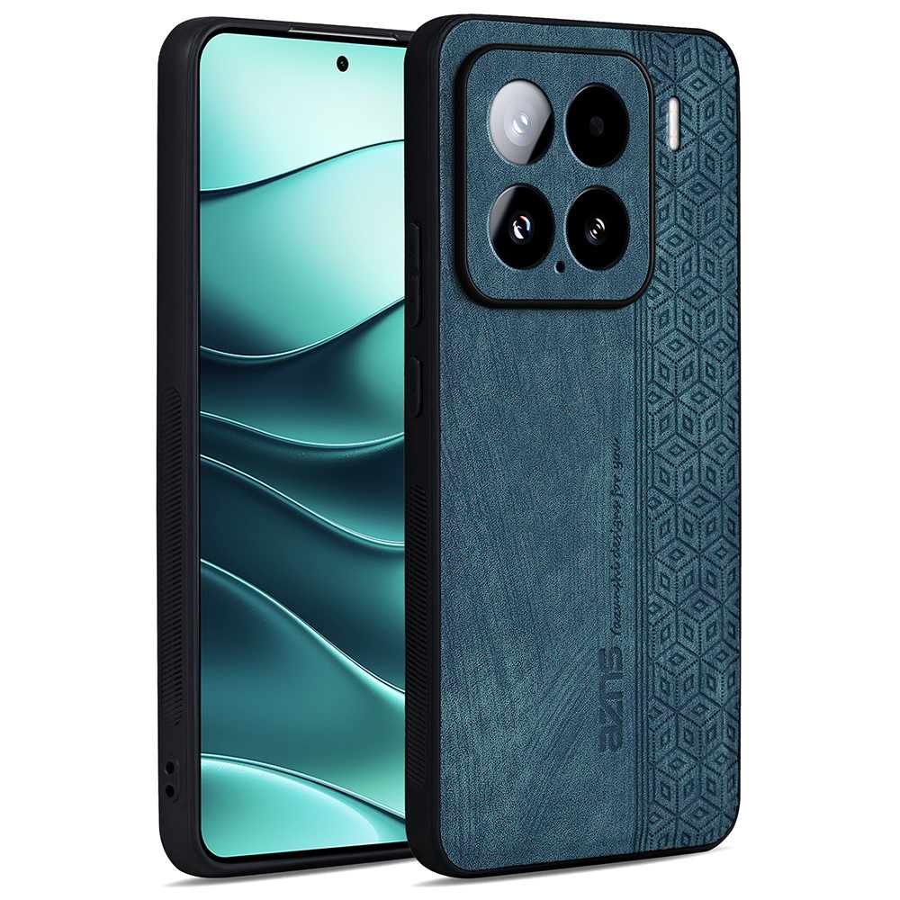 AZNS gelový obal potažený PU kůží pro mobil Xiaomi 15 - zelený