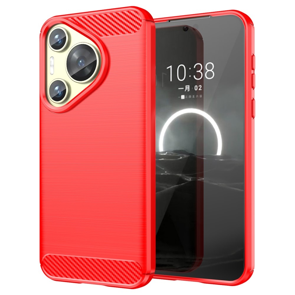 Carbon odolný gelový obal na Huawei Pura 70 - červený