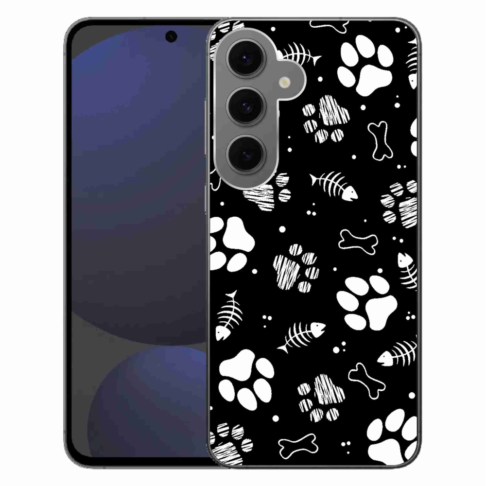 Gelový kryt mmCase na Samsung Galaxy S24 FE - psí tlapky