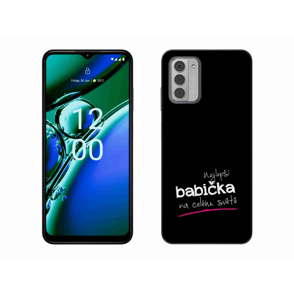 Gelový kryt mmCase na Nokia G42 - nejlepší babička 4 černé pozadí