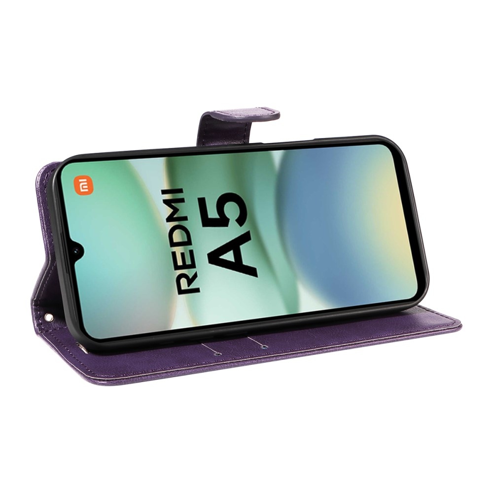 Wallet knížkové pouzdro na Xiaomi Redmi A5 (173.45x79.35x8.45mm) - fialové