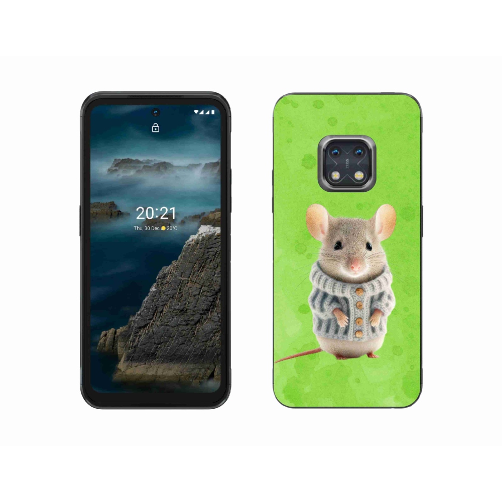 Gelový kryt mmCase na Nokia XR20 - myška ve svetru