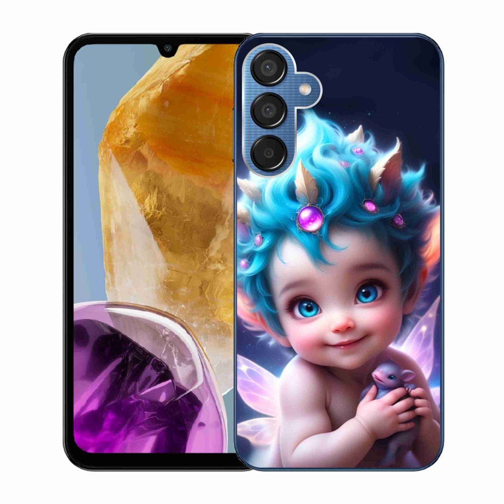 Gelový kryt mmCase na Samsung Galaxy M15 5G - dítě s motýlími křídly