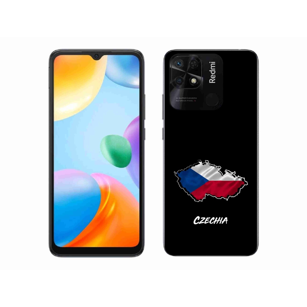 Gelový kryt mmCase na Xiaomi Redmi 10C - Czechia černé pozadí