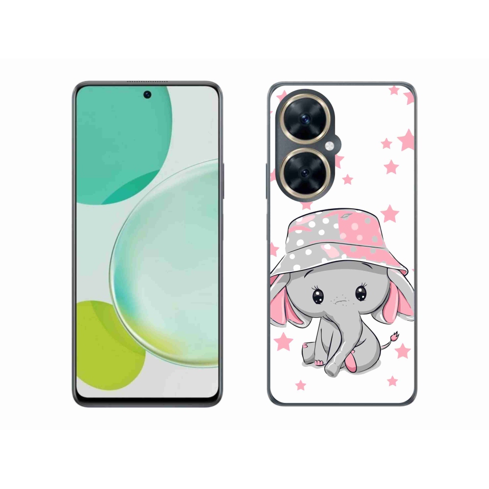 Gelový kryt mmCase na Huawei Nova 11i - růžový slon