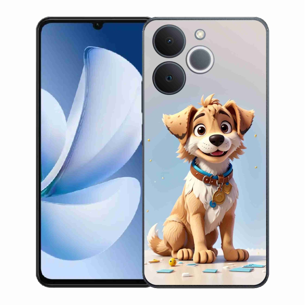 Gelový kryt mmCase na Realme Note 70T - kreslené štěně