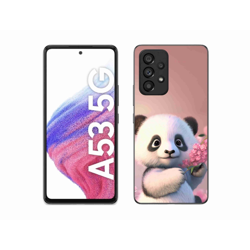 Gelový kryt mmCase na Samsung Galaxy A53 5G - roztomilá panda