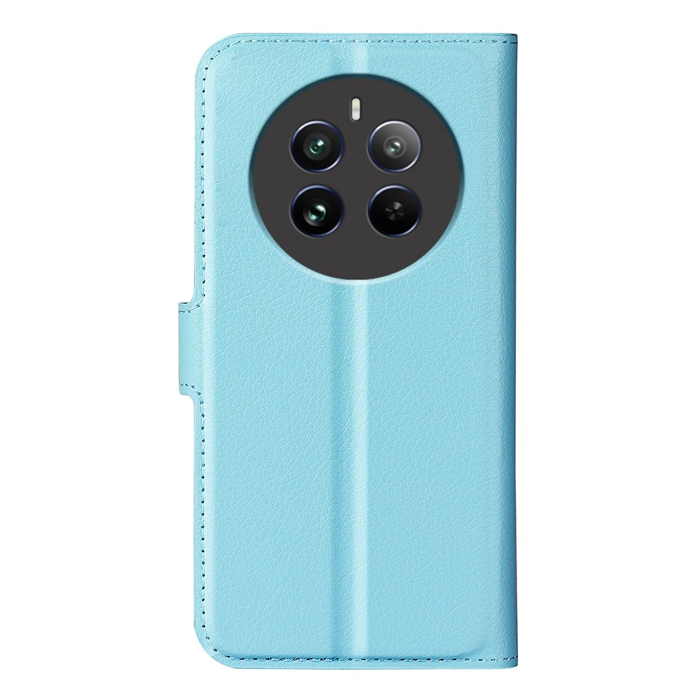 Litchi knížkové pouzdro na Realme 12+ 5G - modré