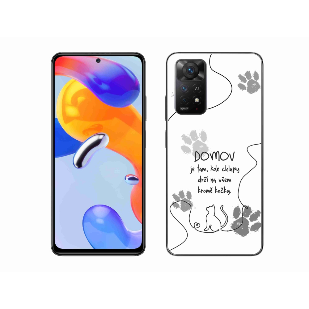 Gelový kryt mmCase na Xiaomi Redmi Note 11 Pro 4G/5G - kočičí motiv bílé pozadí