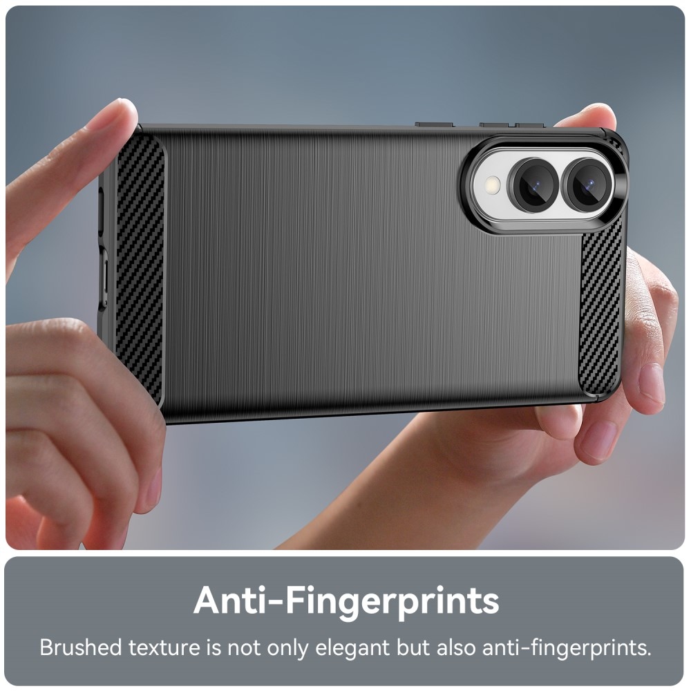 Carbon odolný gelový obal na Samsung Galaxy S25 Edge - černý