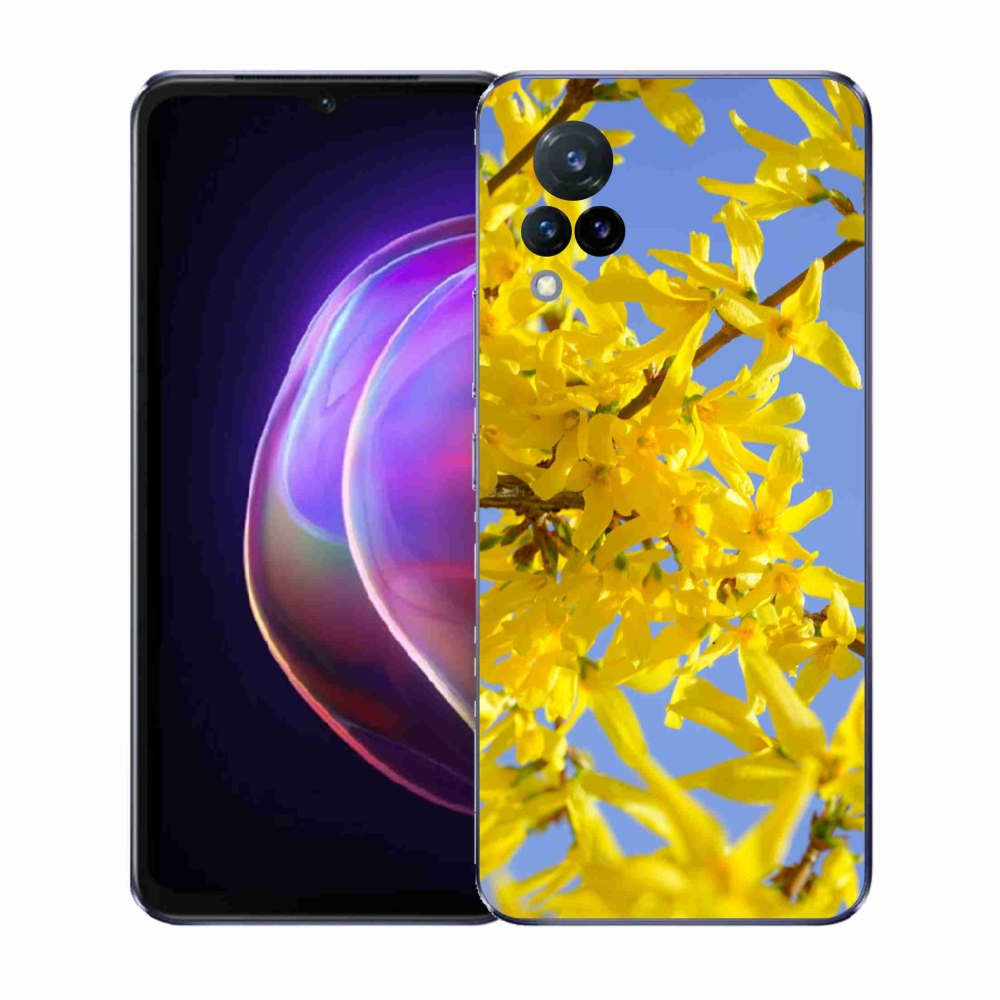 Gelový kryt mmCase na Vivo V21 4G/5G - žluté květy