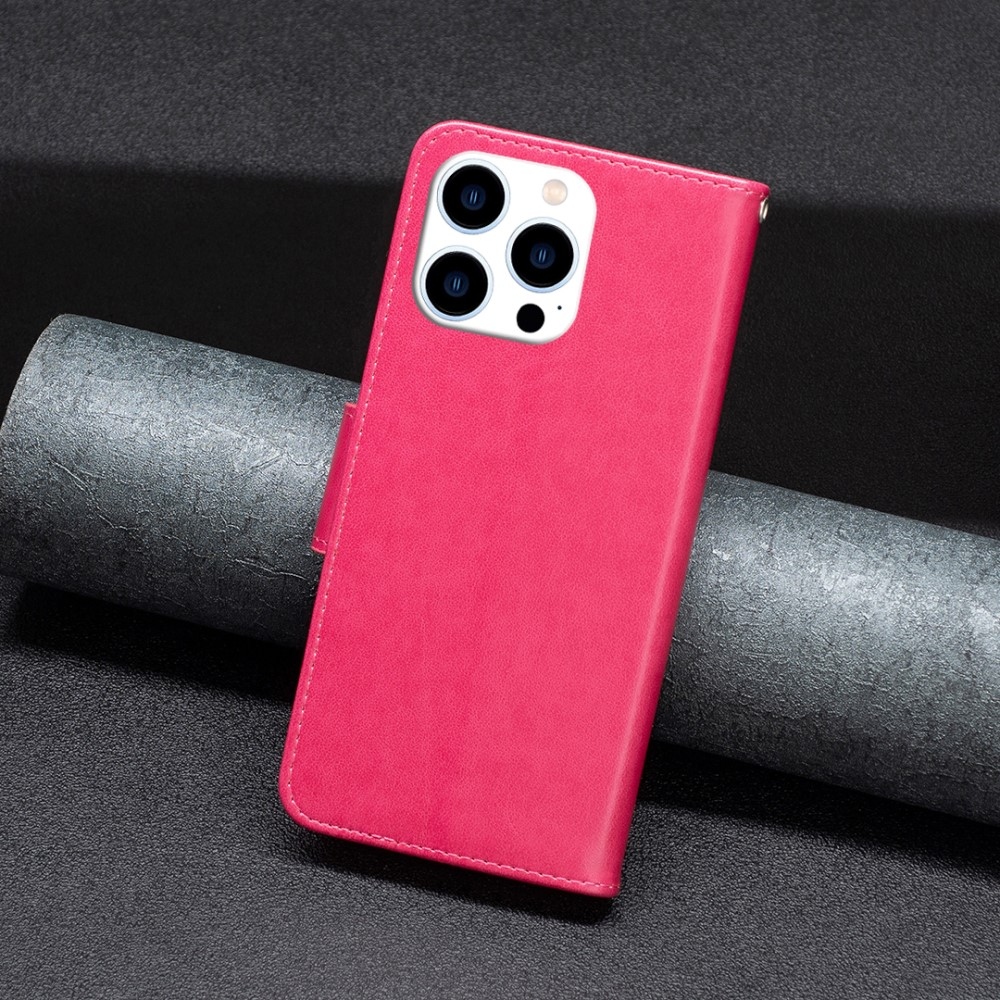 Butterfly knížkové pouzdro na iPhone 16 Pro - rose