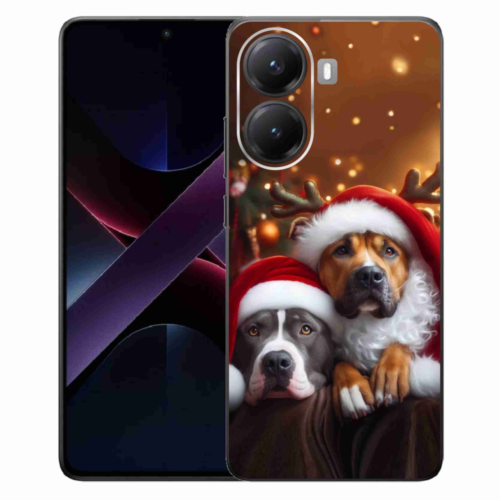 Gelový kryt mmCase na Xiaomi Poco X7 Pro 5G - vánoční psi