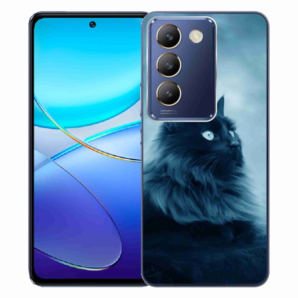 Gelový obal mmCase na Vivo V40 SE 4G/5G - černá kočka 1