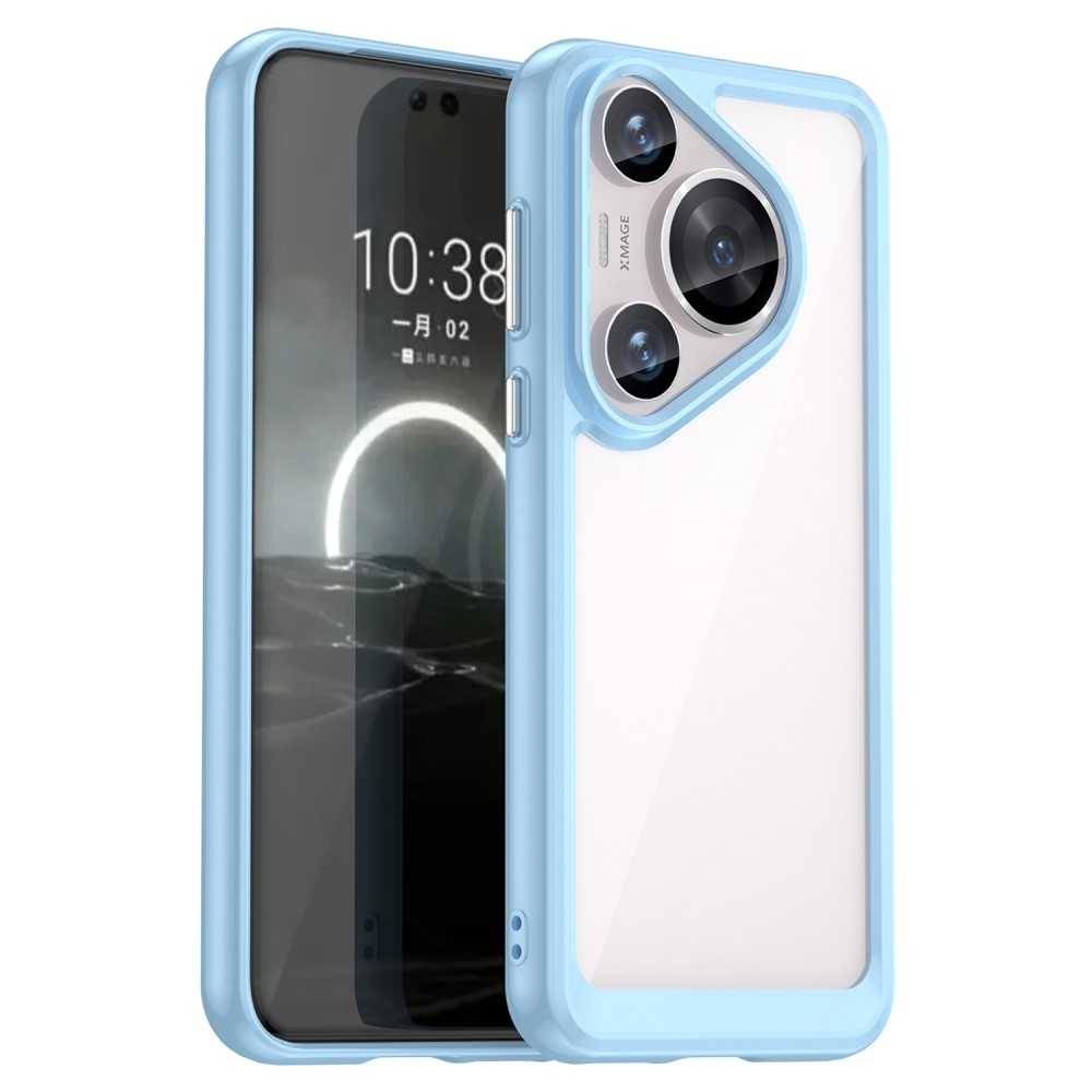 Gelový obal s pevnými zády na Huawei Pura 70 Pro - modrý
