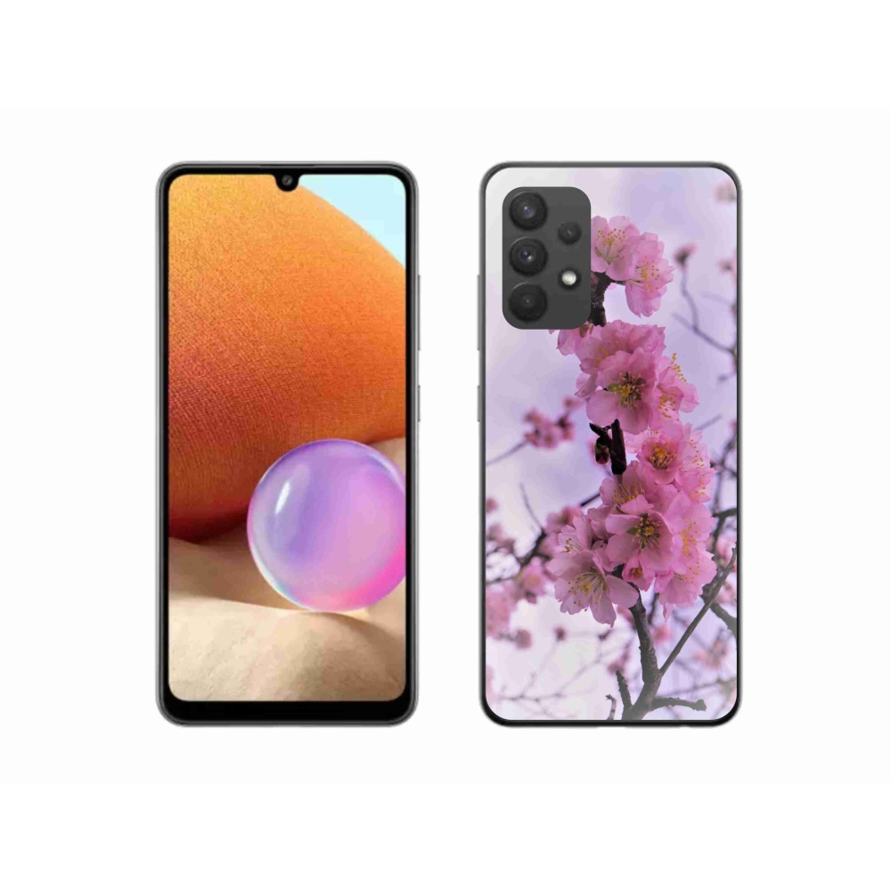 Gelový kryt mmCase na Samsung Galaxy A32 4G - květiny 7