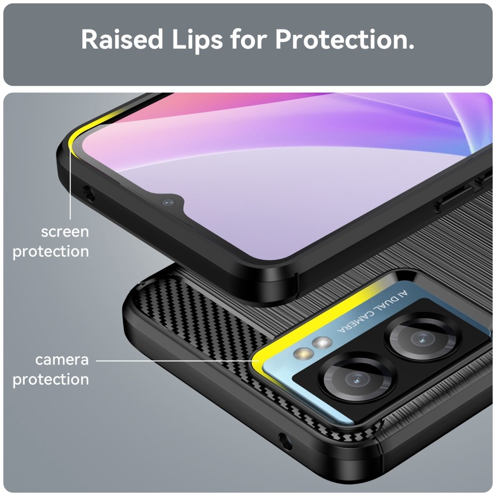 Carbon odolný gelový obal na Realme Narzo 50 - černý