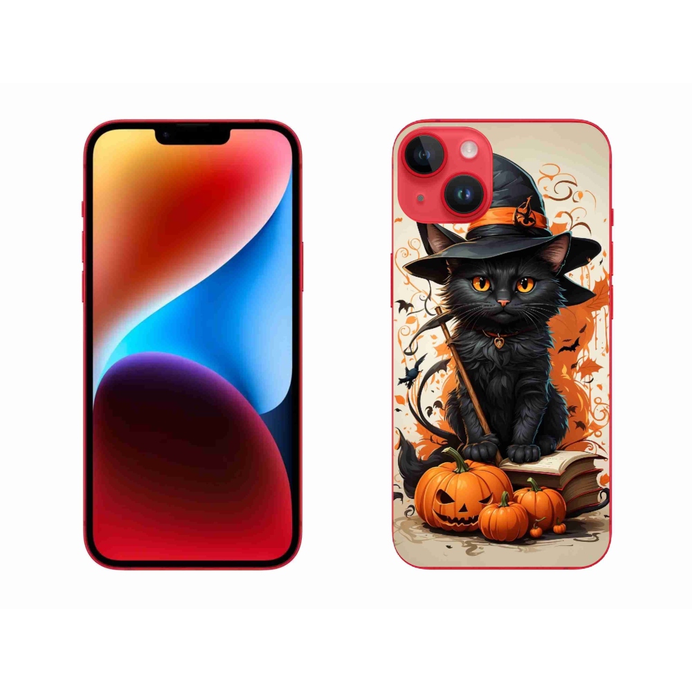 Gelový kryt mmCase na iPhone 14 Plus - kocour čaroděj