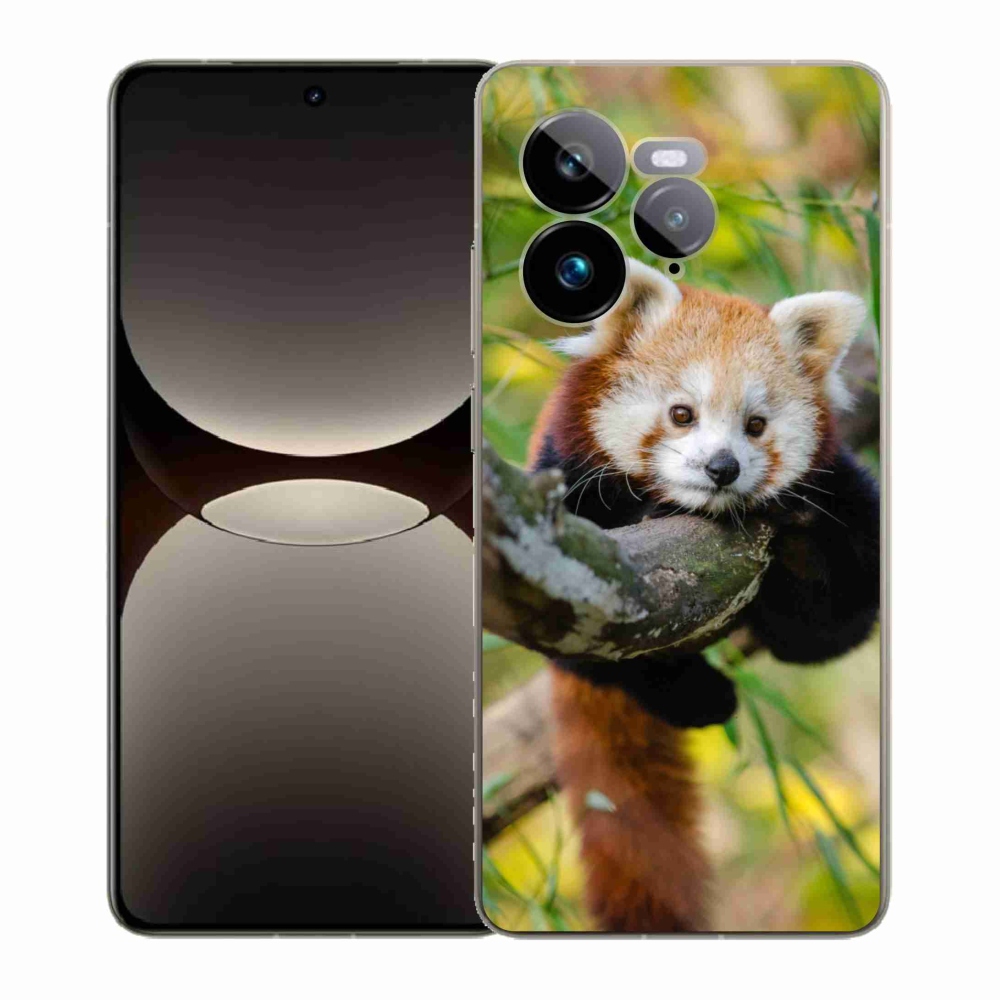 Gelový kryt mmCase na Realme GT 7 Pro 5G - panda červená