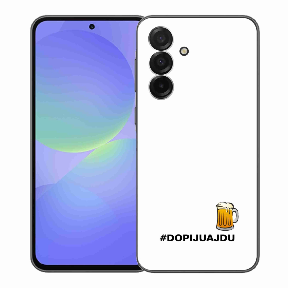 Gelový kryt mmCase na Samsung Galaxy A36 5G - pivní motiv 1 bílé pozadí