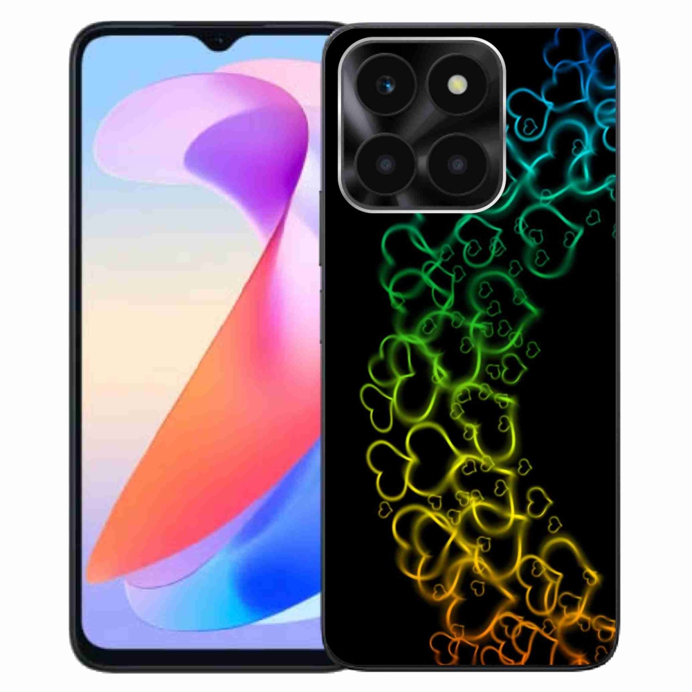 Gelový kryt mmCase na Honor X6a - barevná srdíčka